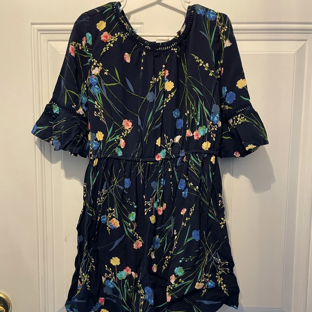 Blue floral dress